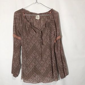 COPY - Knox Rose Brown Top Size Medium